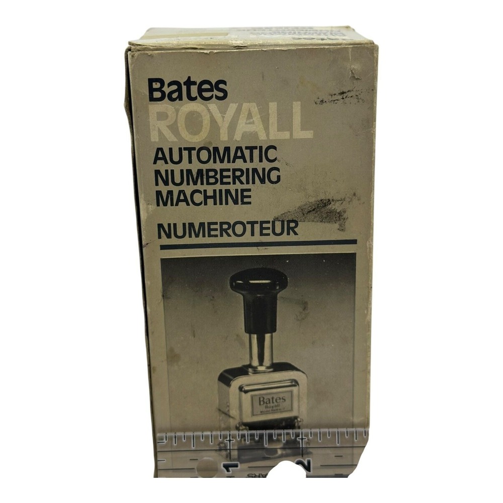 Bates Royall Automatic Numbering Machine Model RNM 6-7 Vintage Metal Stamper - Picture 11 of 12